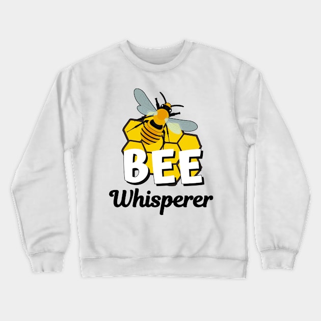 Bee Whisper Honey Bees Beekeeper Honeycomb Crewneck Sweatshirt by Foxxy Merch